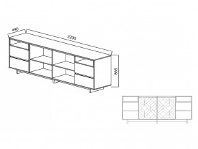 Комодино Moderno-2200 Ф2 в Верхнем Уфалее - verhnij-ufalej.magazinmebel.ru | фото - изображение 4