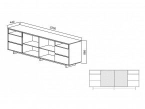 Комодино Moderno-2200 Ф4 в Верхнем Уфалее - verhnij-ufalej.magazinmebel.ru | фото - изображение 4