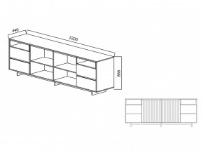 Комодино Moderno-2200 Ф5 в Верхнем Уфалее - verhnij-ufalej.magazinmebel.ru | фото - изображение 4