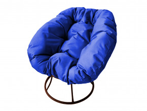 Кресло Пончик без ротанга синяя подушка в Верхнем Уфалее - verhnij-ufalej.magazinmebel.ru | фото