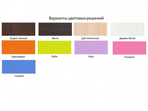 Кровать чердак Малыш 70х160 Дуб молочный-Ирис в Верхнем Уфалее - verhnij-ufalej.magazinmebel.ru | фото - изображение 2