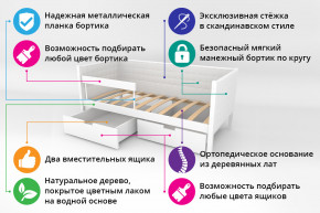 Кровать-тахта Svogen мягкая с ящиками и бортиком с фото белый/барашки в Верхнем Уфалее - verhnij-ufalej.magazinmebel.ru | фото - изображение 2