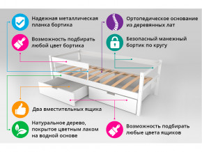 Кровать-тахта Svogen с ящиками и бортиком графит-белый в Верхнем Уфалее - verhnij-ufalej.magazinmebel.ru | фото - изображение 4